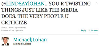 Illustration for article titled Michael & Lindsay Lohan's Dramz On Twitter; Amanda Palmer's News